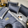 100% egyptian cotton embroidery bed sheets bedding set